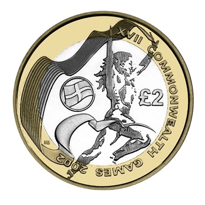 2002 £2 Coin - XVII Commonwealth Games England